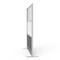 Luxor Modular Wall Room Divider System - Silver Frame - 70in. x 70in. Starter Wall - Wide Paneling MW-7070-FWCGWG - alternate 3
